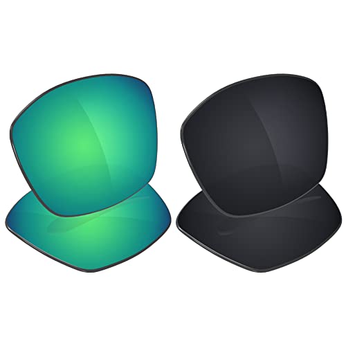 Image of Galvanic Replacement Lenses for Costa Del Mar Reefton Sunglasses - Jade + Black Polarized - Combo Pack