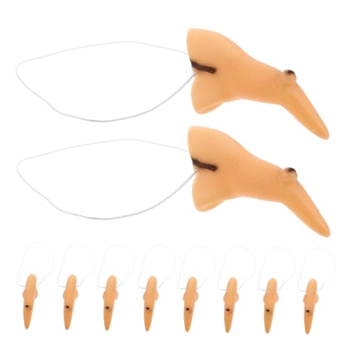 ibasenice 10 Piezas Realistas Narices de Bruja con Gancho Detallado para Disfraces de Halloween y Carnaval Accesorios de Fiesta para Adultos y Adolescentes Prop de Nariz Postiza para Cosplay