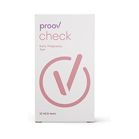 Proov Check Early Pregnancy Test | at Home Pregnancy Detection for Women with 99% Accurate Results | 10 HCG Test Strips | Works Well with Ovulation and Fertility Hormone Tests Cover