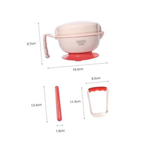 FAVOMOTO 1 Conjunto caixa de moagem tigelas com ventosas para bebês alimentação do bebê cozinha kitc