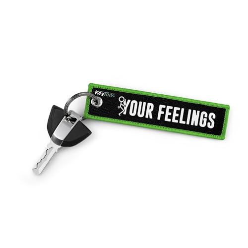 Image of KEYTAILS Keychains, Premium Quality Key Tag for Cars, Trucks, Motorcycle, Sportbike, Scooters, ATV, UTV [F Your Feelings]