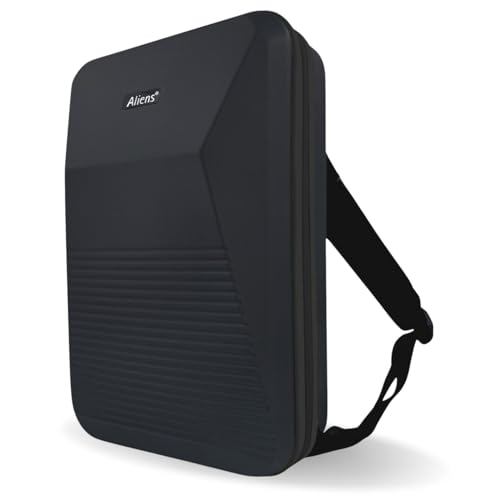Image of Tukzer Hard Shell Laptop Travel Backpack Aliens Series-ABS Material with 7 Multi-Utility Compartments for Laptops up to 15.6 inch,Tablets, ipad, Smartphones, powerbank, HDD etc for Office and Travel-BLK