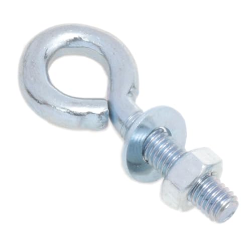 Image of Yukata 1 /4' x 1' Marine Expansion Grade Carbon Steel Eye Bolts with Nut, Shoulder Lifting Ring Eye Bolt, 12Set