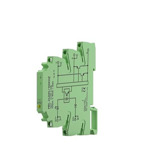 Relé optoacoplador con LED de señal de giro y salida de 4-18 V CC para montaje en riel DIN 4