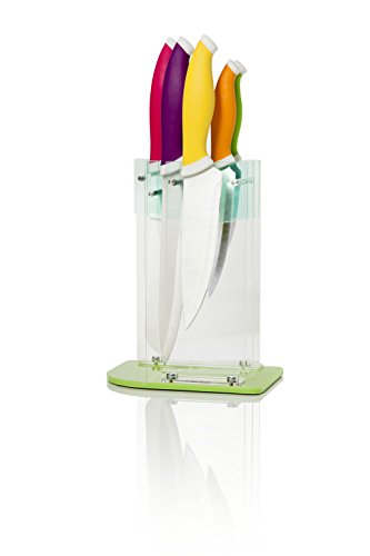 Brandani Ceppo Plex Multicolore C/5 Coltelli Inox