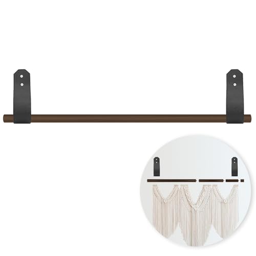 Seanlendery Wooden Tapestry Adjustable Hanger Telescopic Rod Aesthetic Wall Hanging