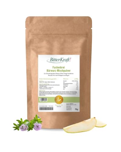 BitterKraft! Bärwurz-Birnen Honigpulver 70g – mit Bärwurz & Birne – vegan & ohne Zusatzstoffe...