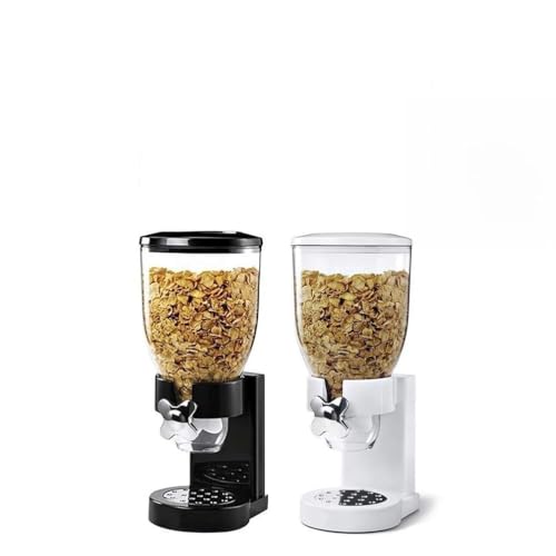TOPINCN Dispensador de Cereal de un Cereal Dispensador de Alimentos Secos Contenedor de Comida de Almacenamiento (WHITE)