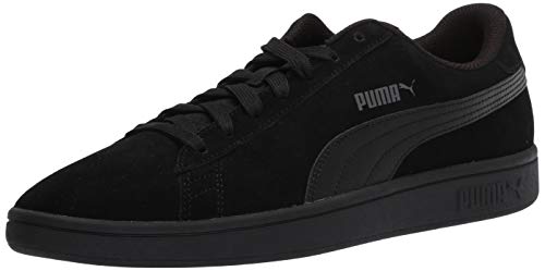 PUMA womens Smash V2 Sneaker, Puma Black-dark Shadow, 9.5 US