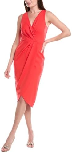 Anne Klein Women's Tulip Hem Classic Midi Dress, Hibiscus Red, 0 :  Amazon.sg: Fashion