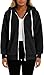 Sherpa Fleece Jacket Women Plus Size Winter Warm Zip Up Faux Fur Hoodie Coats Comfy Cardigan Outerwear with Pocket (Black,X-Large)