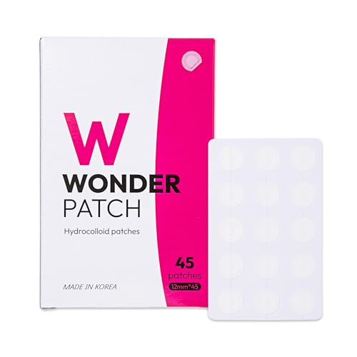 WONDER PATCH Korean Acne Pimple Patch | Invisible Hydrocolloid spot Treatment for Day & Night | K-Beauty Skin Care (45 Count)