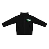 Creative Knitwear College Baby Polar Fleece Jacket - North Dakota ND + Hawk Logo, Black, 12 Months, for Boys & Girls