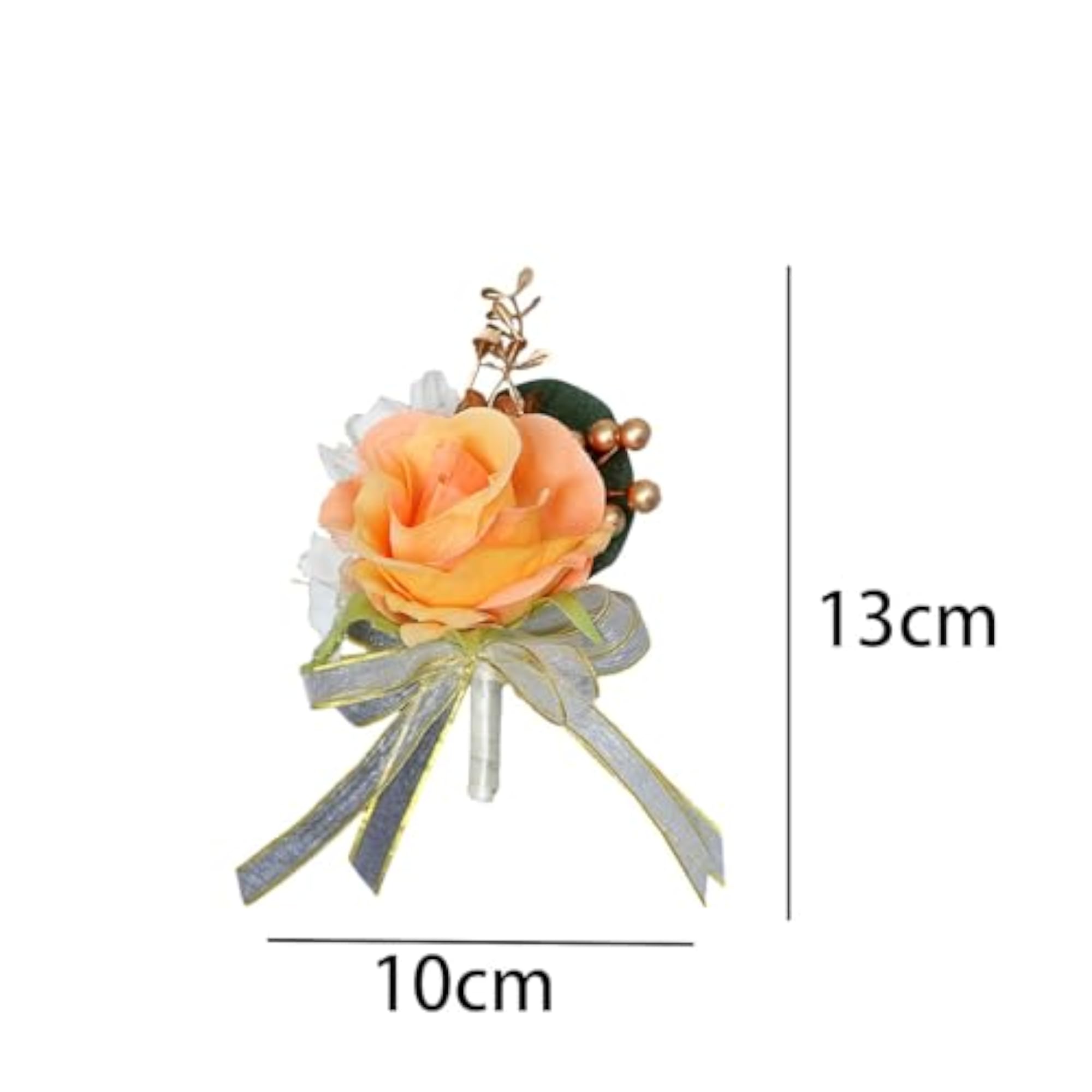 Orange Wedding Flower Boutonniere Brooch Pin