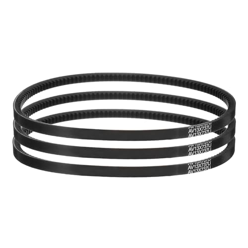 Image of uxcell 3 Pcs AX29 EPDM V-Belt, Raw Edge Cogged Industrial Rubber V Belt 1 /2 inch Width x 29 inch Inside Circumference