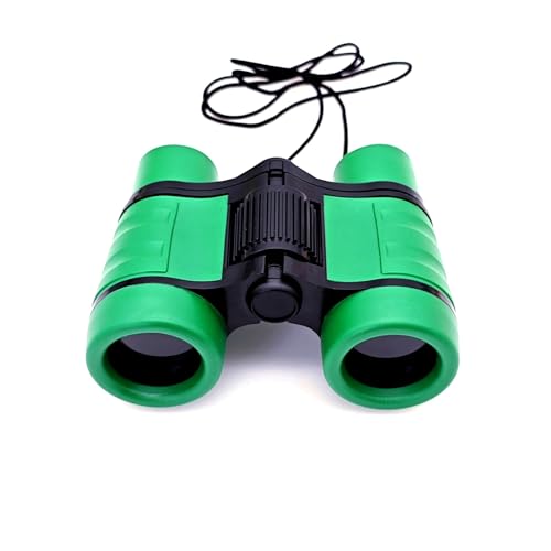 JZK Binoculares de niños verdes para niños niñas edad 3 5, juguetes al aire libre para niños, regalo para 4/5 años cumpleaños de niño, niño niño edad 3, gadget de camping para niños