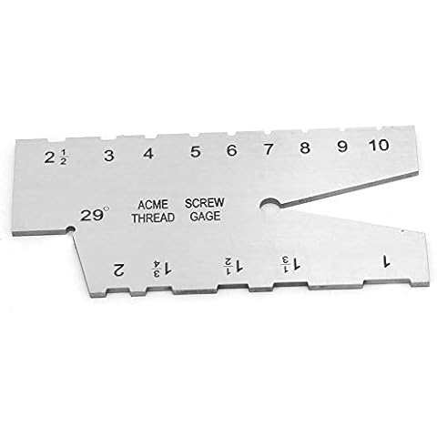 Jauge de mesure de filetage - Jauge de mesure de filetage Acme en acier inoxydable Outil de jauge de meulage à pas de vis de 29 degrés pour le meulage et le réglage Cover