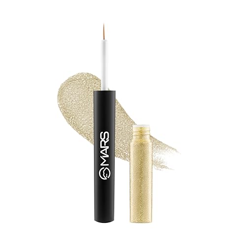 Image of MARS Twinkle Wink Glitter Eyeliner (1.6 ml) (04-DUO-DAZZLE) | Long-Lasting Sparkle Liquid Liner | Smudge-Proof, Quick-Dry Eye Makeup for Party, Wedding & Festival