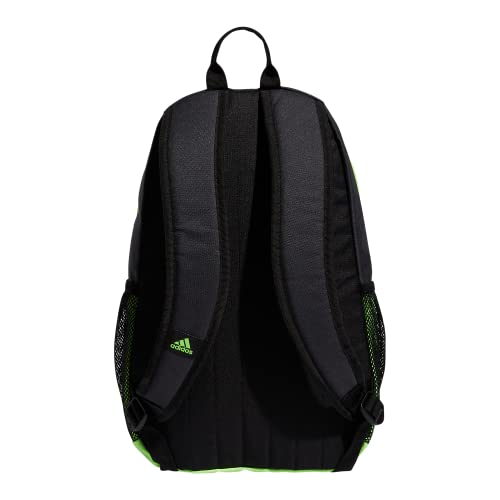 adidas Mochila jovem criadora para meninos e meninas, Mochila Young Creator, Cinza carbono/verde sin