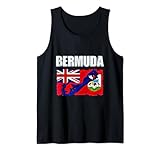 Emblema de mapa de la bandera de Bermudas Camiseta sin Mangas