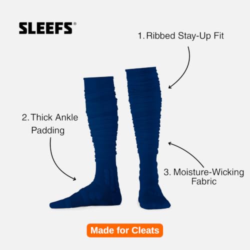 Image of SLEEFS Padded Football Socks for Anti-Blister and Cleat-Ready Fit