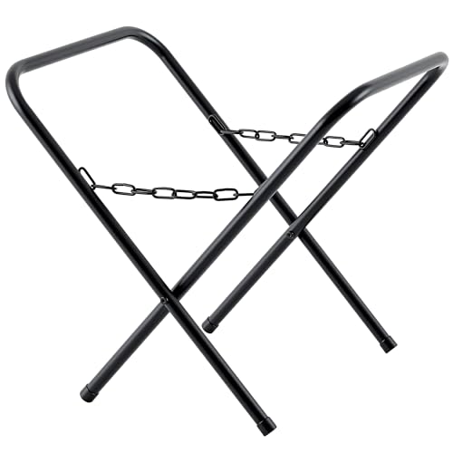 Blulu Mortar Pan Stand Adjustable Folding Masonry Tools with 2 Secure Chains for Supporting Mortar Pans and Trowels in Masonry Construction