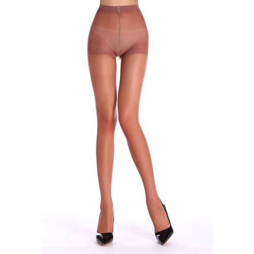 Image of YAGAXI 20D Sheer Tights for Women - 3 Pairs Women's Control Top Pantyhose