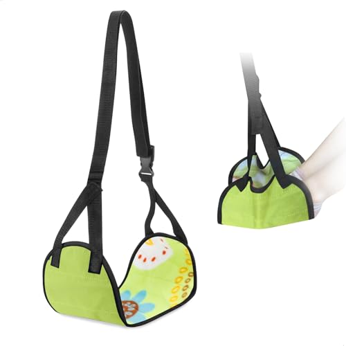Reposapies Coche Niños, Reposapiés Avión Reposa Pies Ajustable en Altura Ligero y Plegable Suave de Felpa Confort Ergonómico para Viajes Largos en Avión Coche y Oficina Hogar