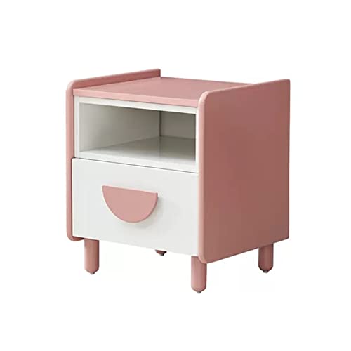 Table de chevet pour chambre à coucher pour enfants rose 18 pouces