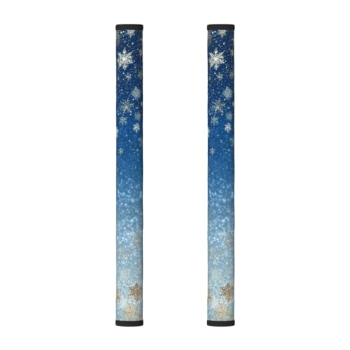 Refrigerator Handle Covers Winter Snowflake Blue 2 Pack, Fridge Door Handle Cover, Kitchen Appliance Handle Protector for Dishwasher, Oven, Microwave Handles, Fits 3.5 to 4.3 Inch Circumference