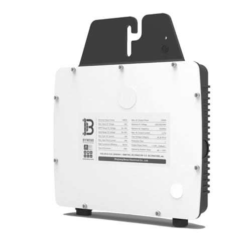 Voltacon Microinversor de 600 W – Grid-Tied, MPPT, WiFi Solar Inverter for 230V AC, European Plug, Online Monitoring, Solar Panel Up to 600W