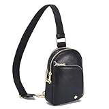 INICAT RFID Blocking Sling Bag, Anti Theft Crossbody Bag for Women, Travel Fanny Pack Style Purse, Vegan Leather (Black)