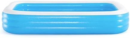 Bestway BW54009-20 Inflatable Family Pool, Blue Rectangular with Water Capacity 1,161L
