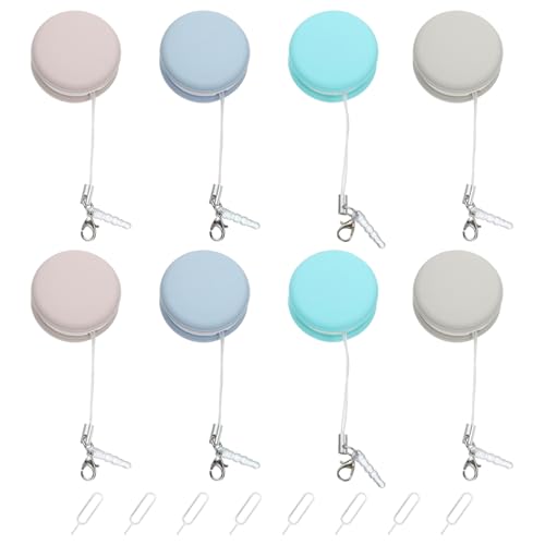 Chiffons nettoyants écran de téléphone et ordinateur, lot de 8 lingettes bleues et roses