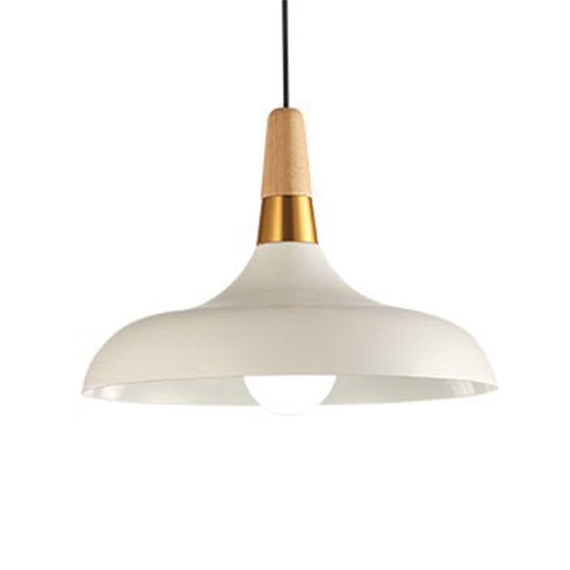 YGZPALH Nordic Danish Style Chandelier with Oak Accent Metal Chandelier E26 Base