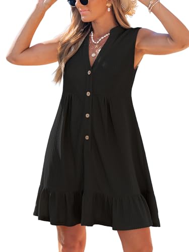 Image of CUPSHE Women Swimsuit Coverup 100% Cotton Ruffle Hem Beach Cover Up Dresses