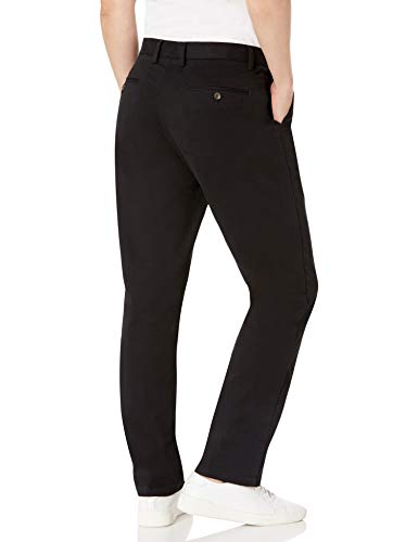 Amazon Essentials Men's Slim-Fit Wrinkle-Resistant Flat-Front Chino Pant, Black, 34W X 32L #TOP1