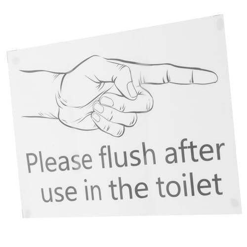 CIYODO Toilet Seat Sticker Self-adhesive Bathroom Decor Prominent Warning Signs for Enhanced Safety Awareness Lavatories Material for Easy Cleaning and Installation