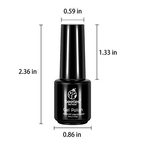 Beetles Gel Nail Polish Set, 4 Pcs Color Mini Kit Yellow Glitter Orange Brown Gel Polish Kit Soak Off UV Nail Lamp LED Cured, 5ml Each Bottle for Nail Art Gift Kit