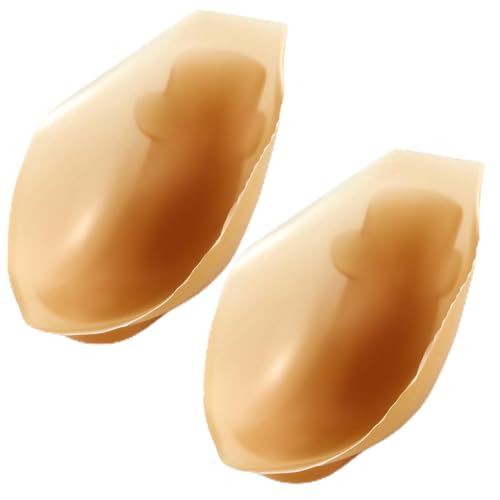 Threlaco 2 Pcs Bulge Enhancer Men Silicone Enlarge Front Pouch for Underwear Comfortable Natural Pad Fit for Briefs and Swimwear (Light Brown)