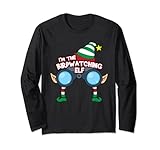 Photo Gallery sono il birdwatching elf divertente natale maglia a manica Photo Gallery sono il birdwatching elf divertente natale maglia a manica