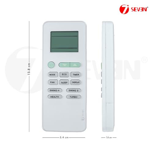 Image of 7SEVEN Compatible Impex Ac Remote Original GYKQ-52 Model 145 with ECO Hotkey Suitable for Split and Window Air Conditioner Recommend to Match Exisiting Remote Control Key by Key