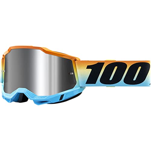 100% Accuri 2 Motocross & Mountain Biking Adult Goggles (Sunset - Mirror Silver Flash Lens)