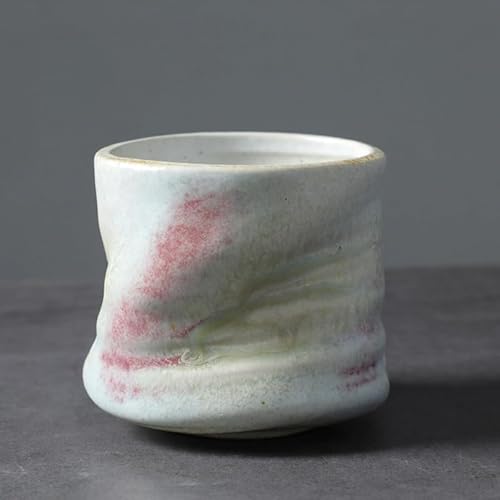 Zxyler200ml 陶器ティーカップ セラミック製和風茶碗設計 ハンドルなしシンプルスタイル 茶カップ・マグ・陶器カップとして活用 ティーテーブル装飾に最適 ビアマグ・日本酒器・ワインカップ・コーヒーカップに対応 ビール・日本酒・コーヒー・ティー多飲料