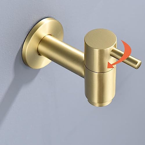 Grifo para lavabo de latón oro cepillado de diseño exclusivo 3