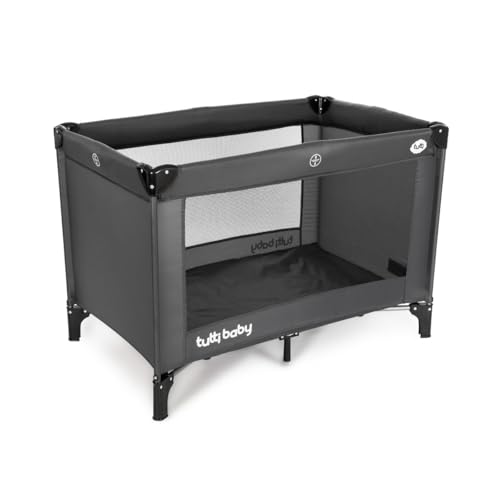 Berço Portátil Cercadinho com Mosquiteiro Easy Cinza Tutti Baby