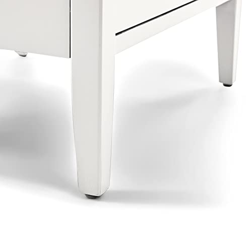 Clickdecor Finley Solid Wood 3 Drawer Nightstand, Modern Storage Cabinet For Bedroom Or Living Room, 18.5" Table Width, Fully Assembled, White #TOP4