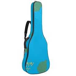 Housse pour guitare acoustique – Motif floral et feuilles – Bleu – 1 cm d’épaisseur – Étanche – 101,6 cm – 104,1 cm d… - Les Beatles, Paul McCartney, John Lennon, RIngo Starr, George Harrison