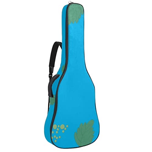 Housse pour guitare acoustique – Motif floral et feuilles – Bleu – 1 cm d’épaisseur – Étanche – 101,6 cm – 104,1 cm d… - Les Beatles, Paul McCartney, John Lennon, RIngo Starr, George Harrison Housse pour guitare acoustique - Motif floral et feuilles - Bleu - 1 cm d'épaisseur - Étanche - 101,6 cm - 104,1 cm d…