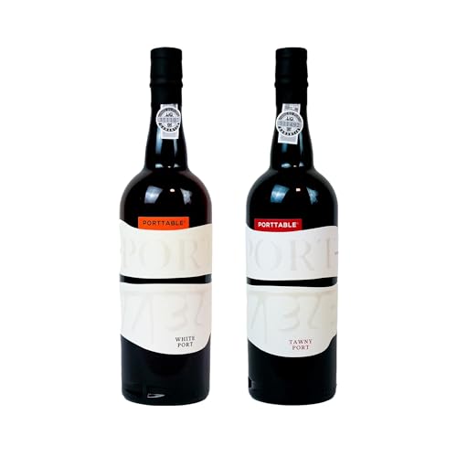 Feinkost Machado Porttable Portwein 2er Set – Weißer & Tawny (rot) Port | Portugiesischer Port Wein zum Genießen & Verschenken | Portwein Geschenkset für besondere Anlässe